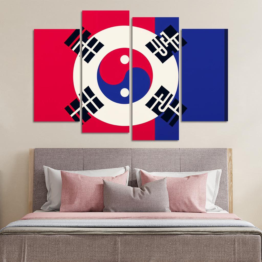 Heritage Of The East The Flag Of The Republic Of Korea Multi-panel Paintings