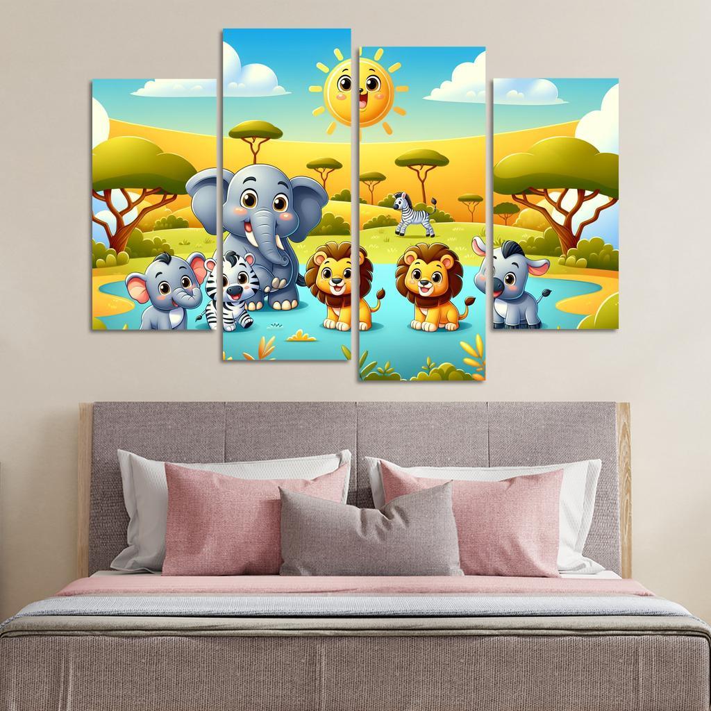 Playful Safari Expedition Premium Artwork Frames