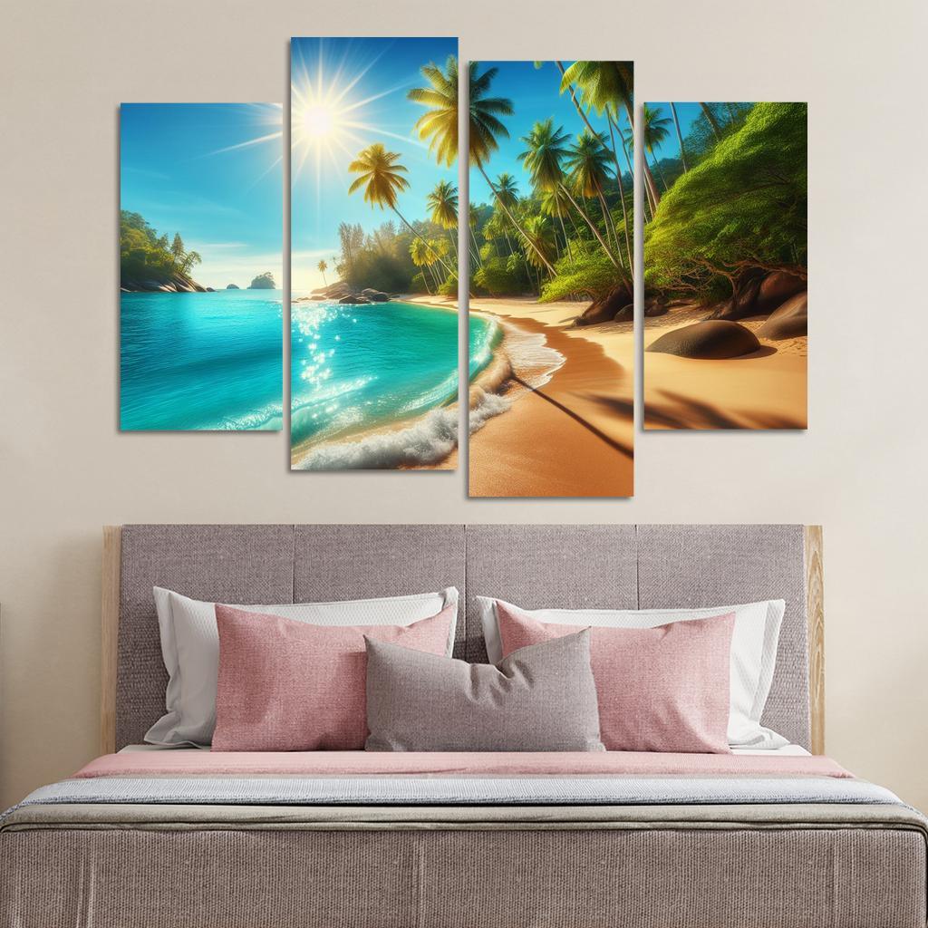 Secluded Oasis Beach Premium Artwork Frames