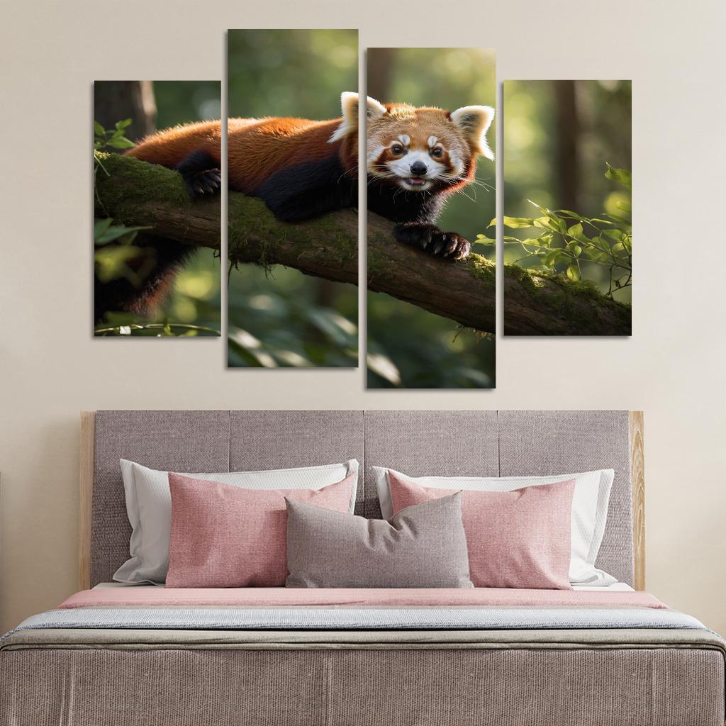 The Enigmatic Red Panda The Forest Dweller Framed Paintings
