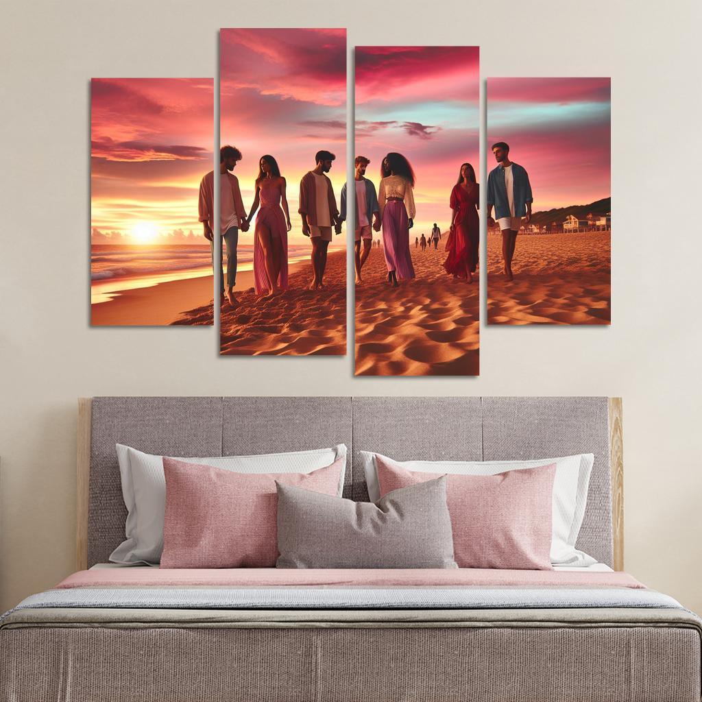 Sunset Shores A Romantic Haven Custom Paintings Frame