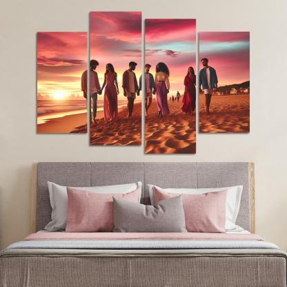 Sunset Shores A Romantic Haven Custom Paintings Frame