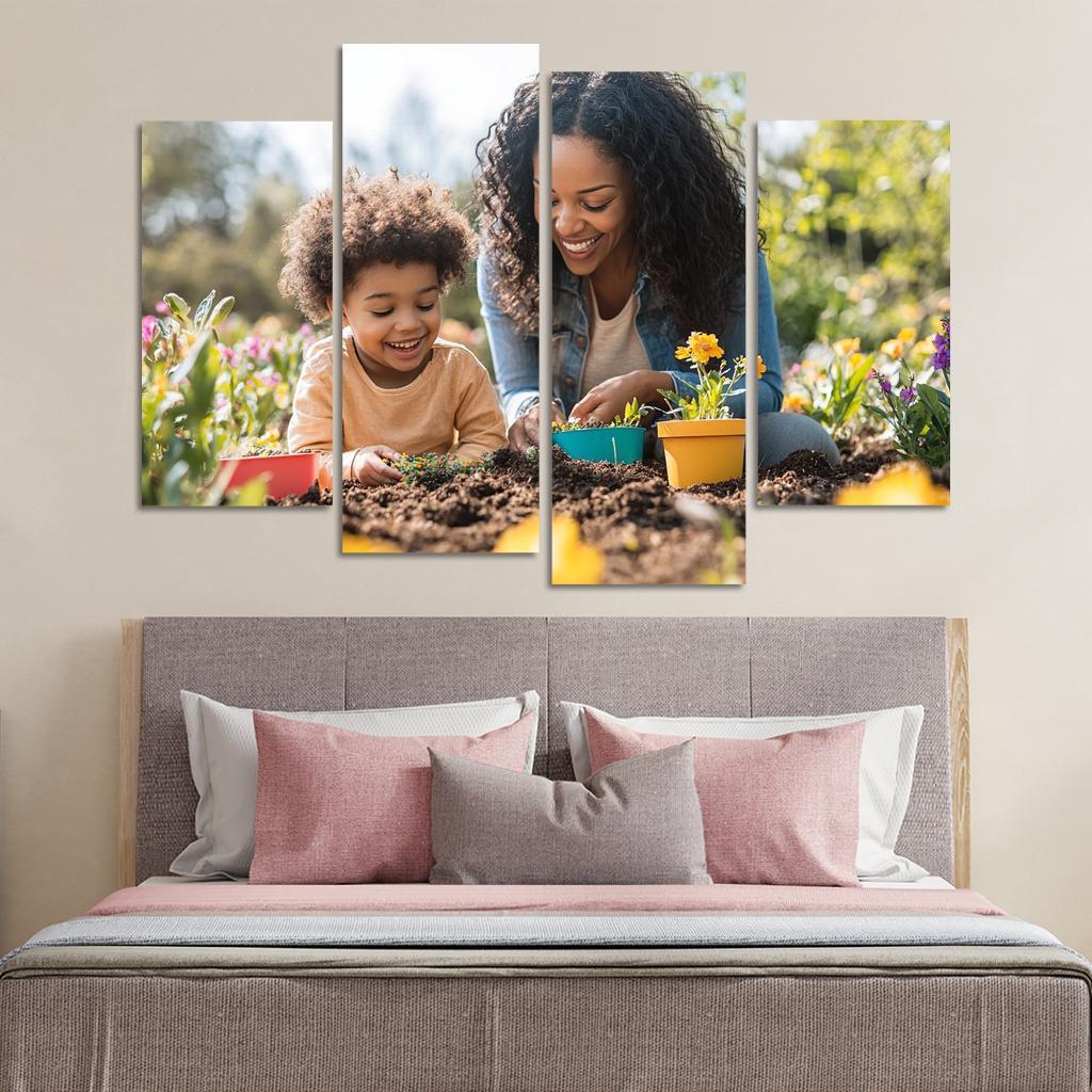 In Her Garden A Mother's Nurturing Spirit One-piece Frames