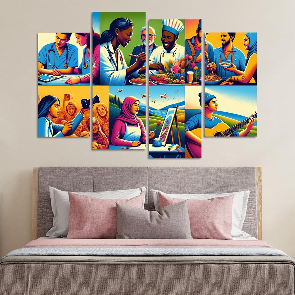 Voices Of Resilience Stories Of Refugee Empowerment Custom Paintings Frame