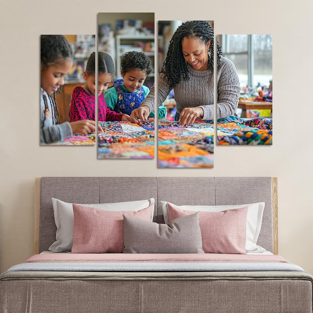 The Fabric Of Love A Mothers Influence Modern Paintings Frame