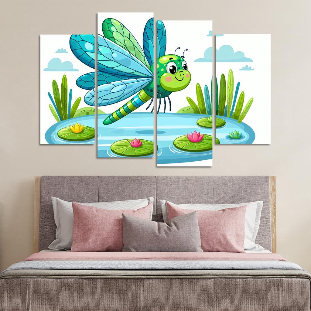 Daring Dragonfly Modern Paintings Frame