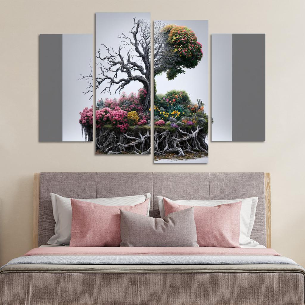 The Last Breath A Call for Climate Justice 4 Piece HD Canvas Wall Art-Original Frame