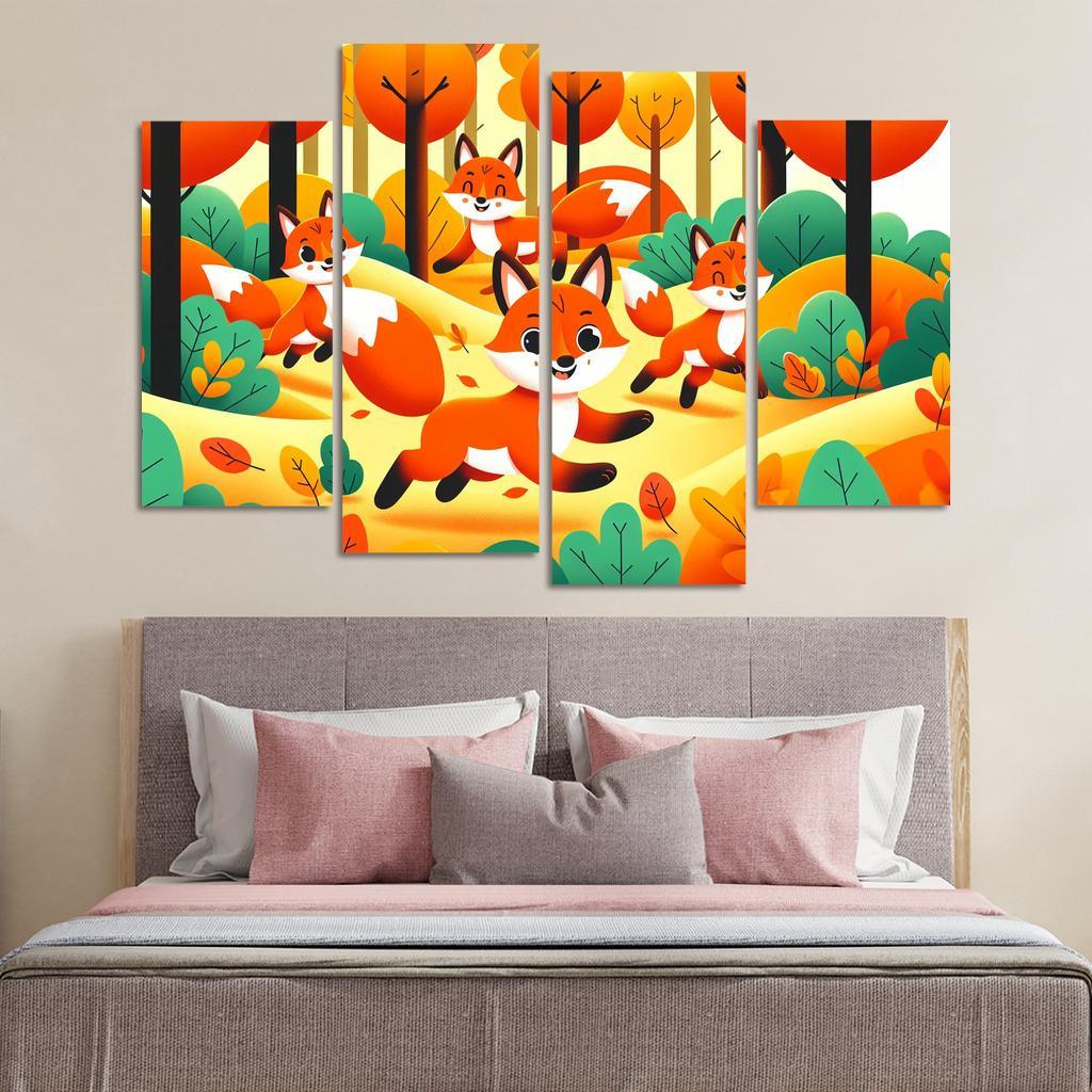 Fantastic Foxes - Forest Friends Framed Paintings