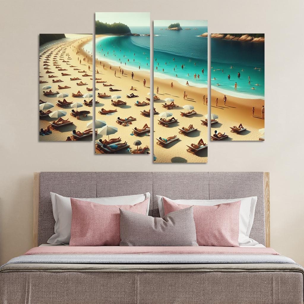 Oasis Beach Peaceful Sunbathing Retreat Art Trends