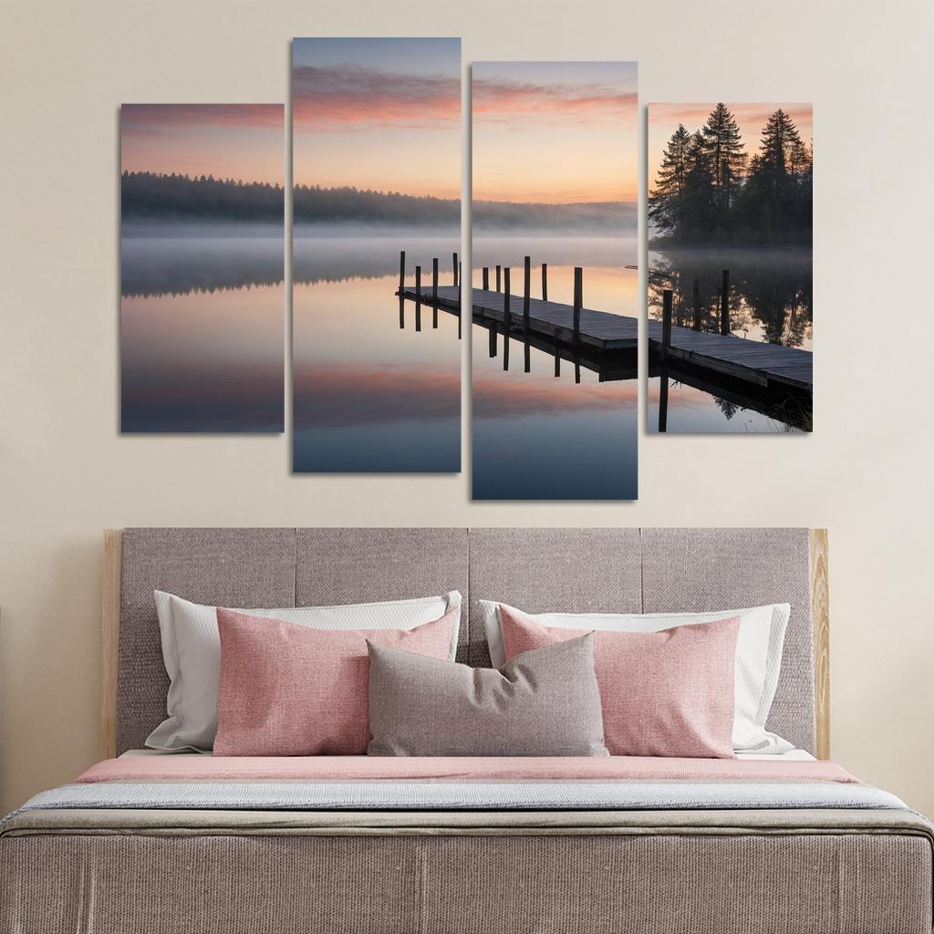 The Tranquil Horizon Of Still Waters Oil Paintings Frame