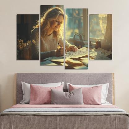 Handwritten Love Letters A Mother's Heart Modern Paintings Frame