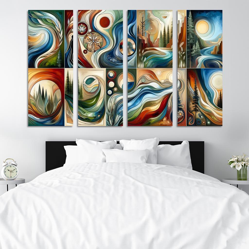 Voices Of The Past Indigenous Wisdom And Stewardship Multi-panel Paintings