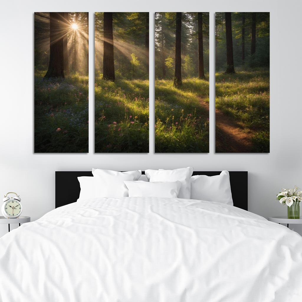 The Ethereal Glades Of Silverwood Modern Paintings Frame