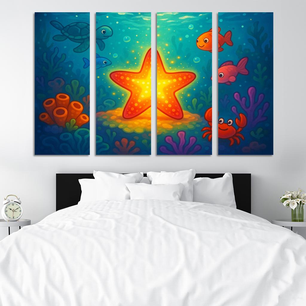 Sparkling Starfish Journey Premium Artwork Frames