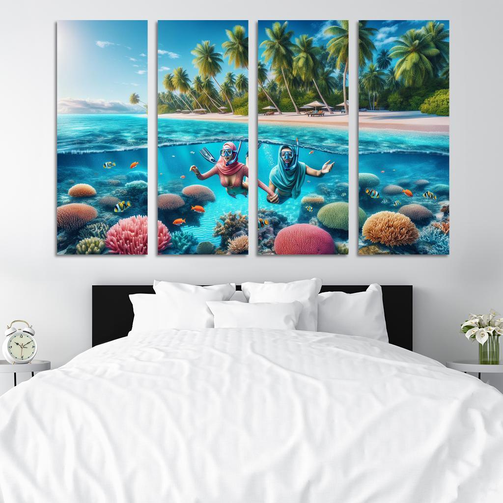 Coral Sands Sanctuary Modern Paintings Frame