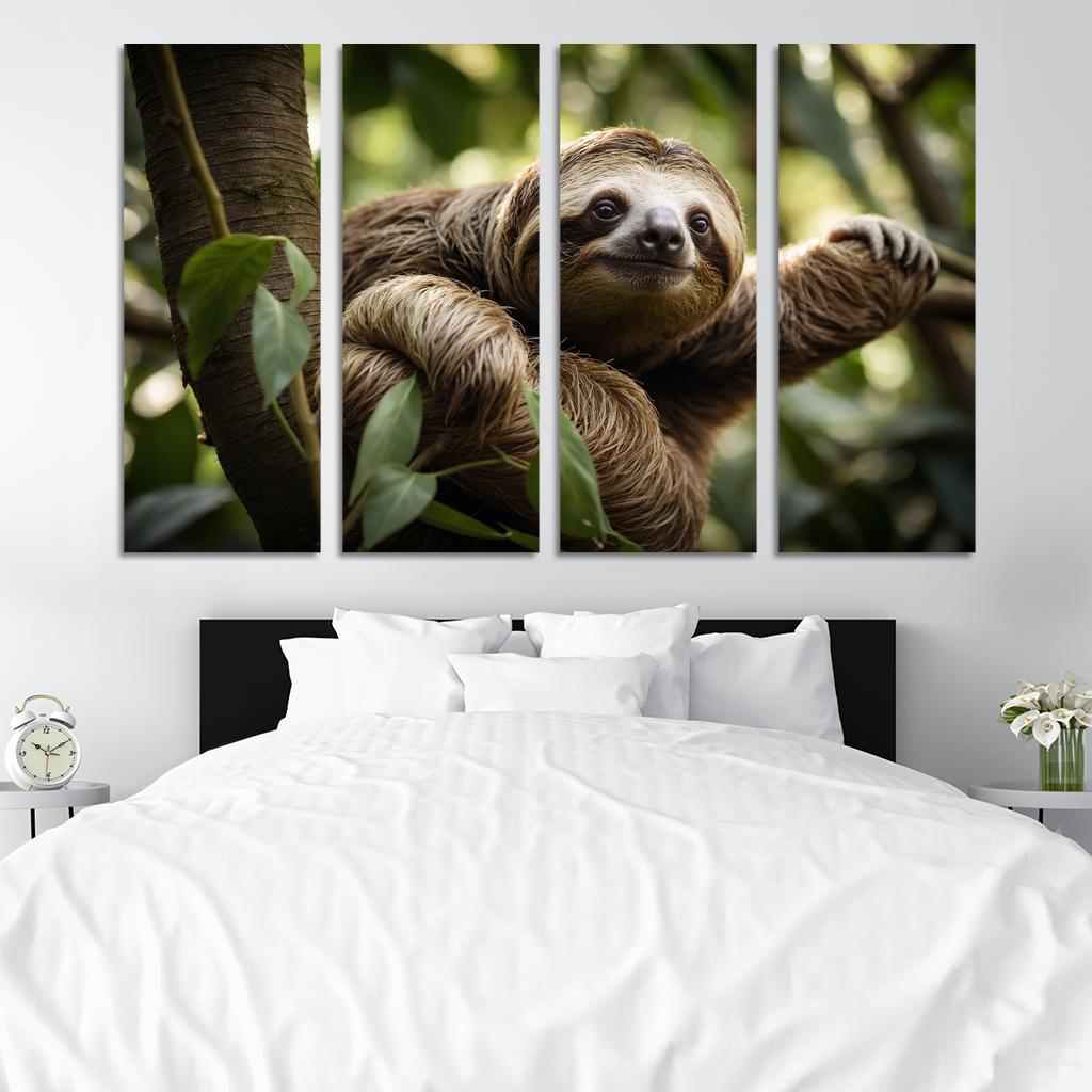 The Exotic Sloth Nature's Slow-moving Wonder Custom Paintings Frame