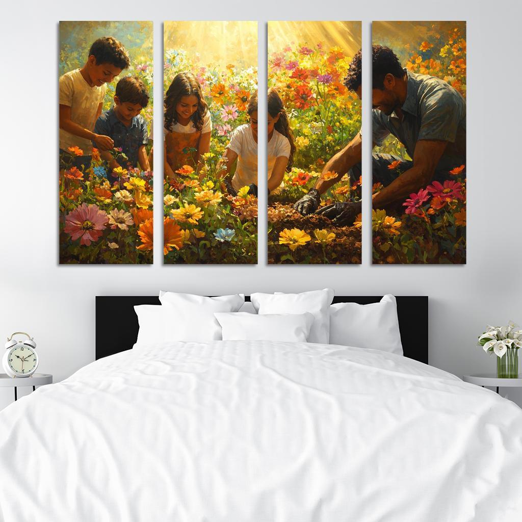 A Mother's Garden Nurtured By Love Modern Paintings Frame