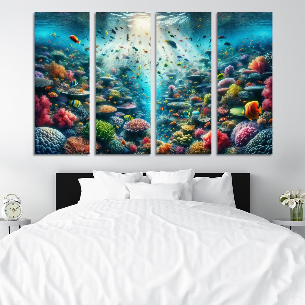Golden Reef Underwater Exploration Adventure Custom Paintings Frame