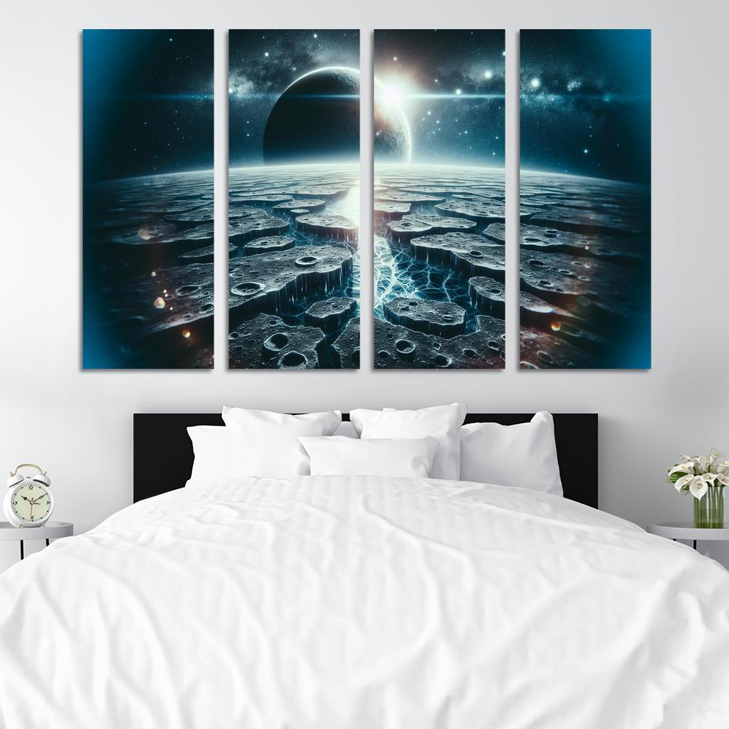 The Exploration Of Planetary Moons Abstract Paintings Frame
