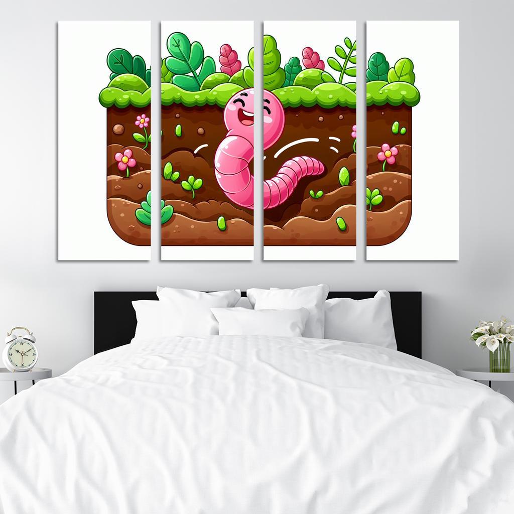 Wiggly Worm Modern Paintings Frame