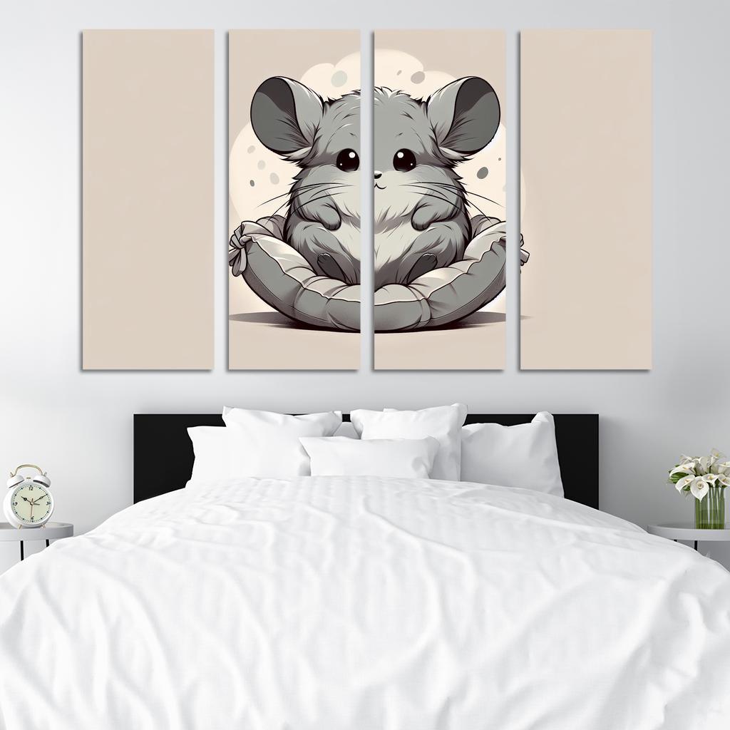 Cheerful Chinchilla - Cuddle Buddy Framed Paintings