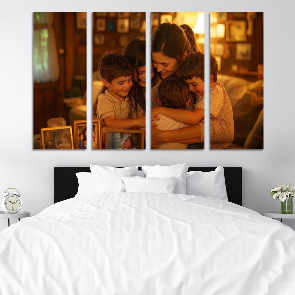 The Warmth Of Her Embrace A Mothers Love Modern Paintings Frame