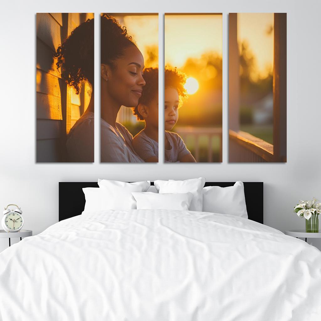 A Mothers Gentle Whisper Comfort Through Words Canvas Paintings Frame