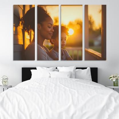 A Mothers Gentle Whisper Comfort Through Words Canvas Paintings Frame
