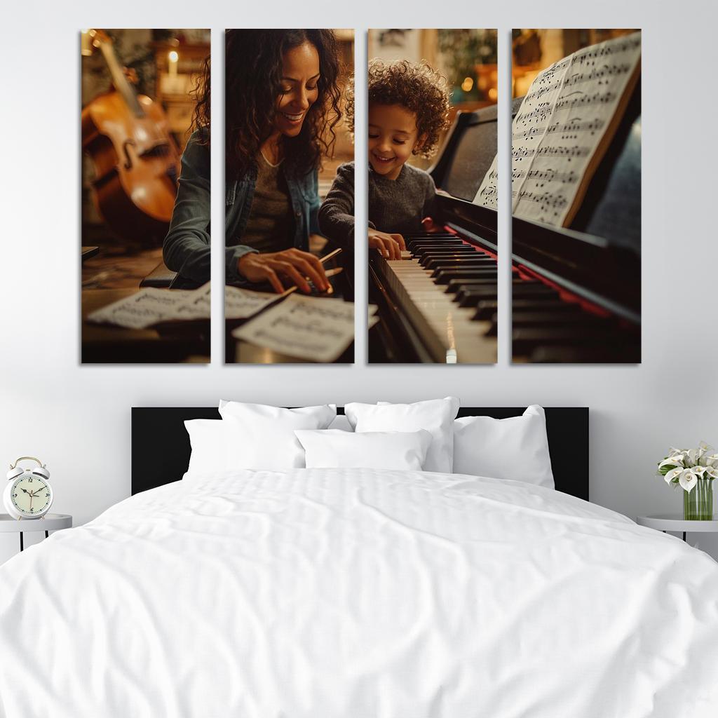 A Symphony Of Love A Mothers Unforgettable Melodies Canvas Paintings Frame