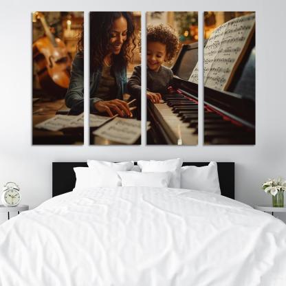A Symphony Of Love A Mothers Unforgettable Melodies Canvas Paintings Frame