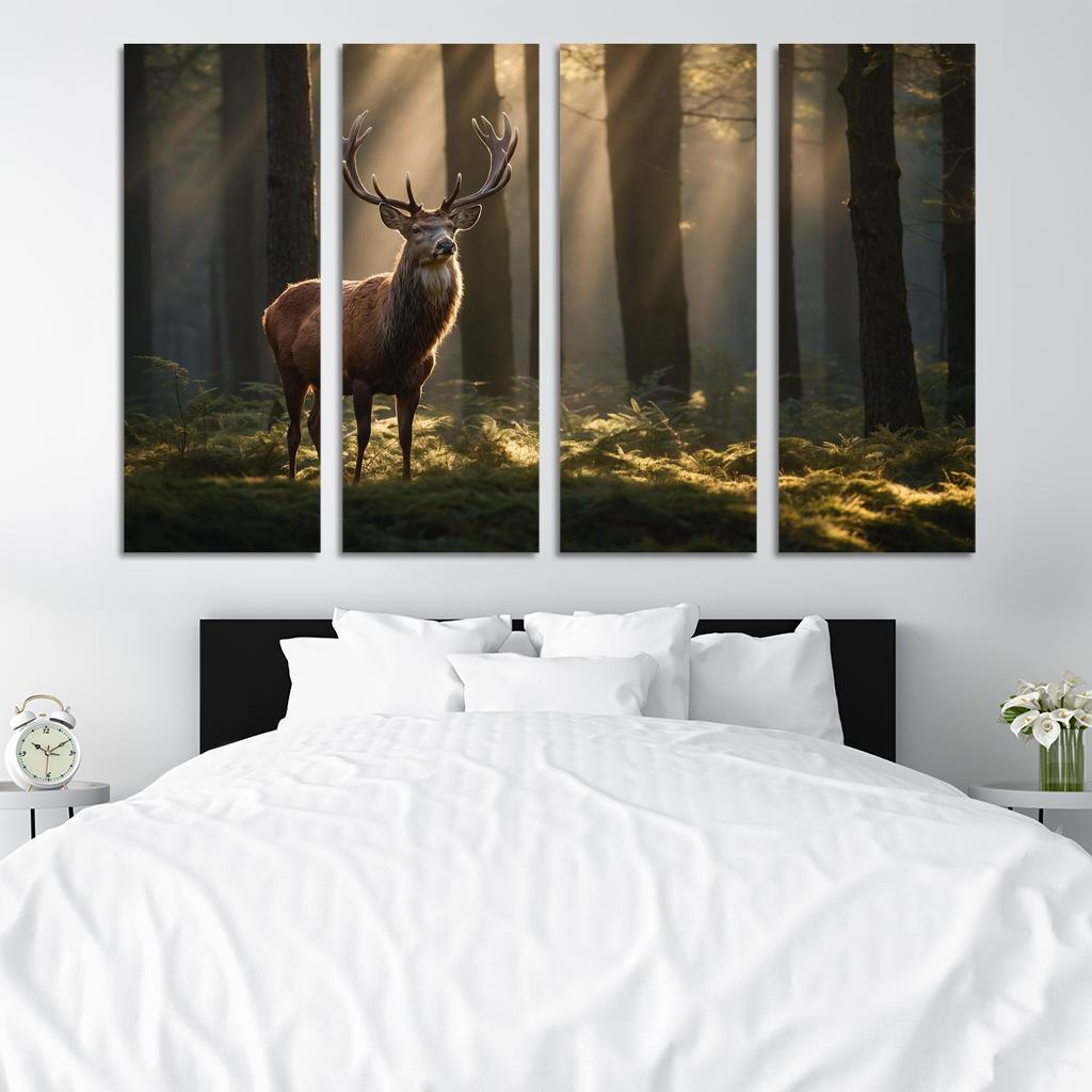 The Noble Red Deer Majestic Creature Of The Forest Oil Paintings Frame