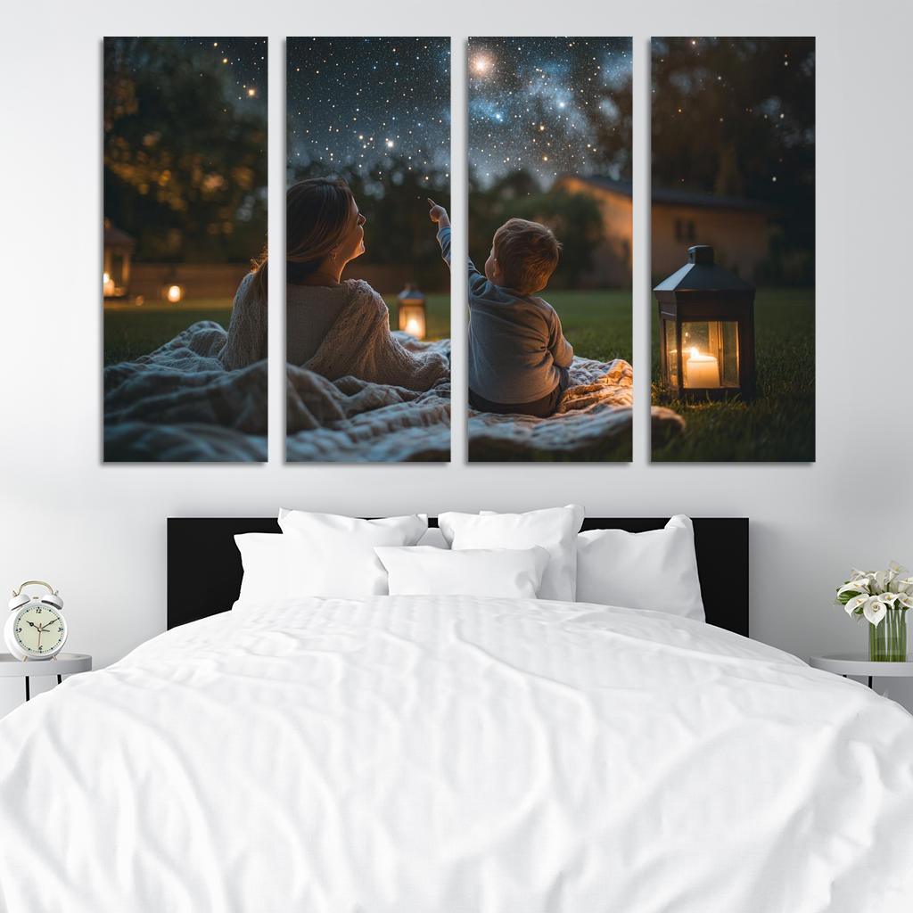Beneath The Stars Nighttime Conversations Custom Paintings Frame