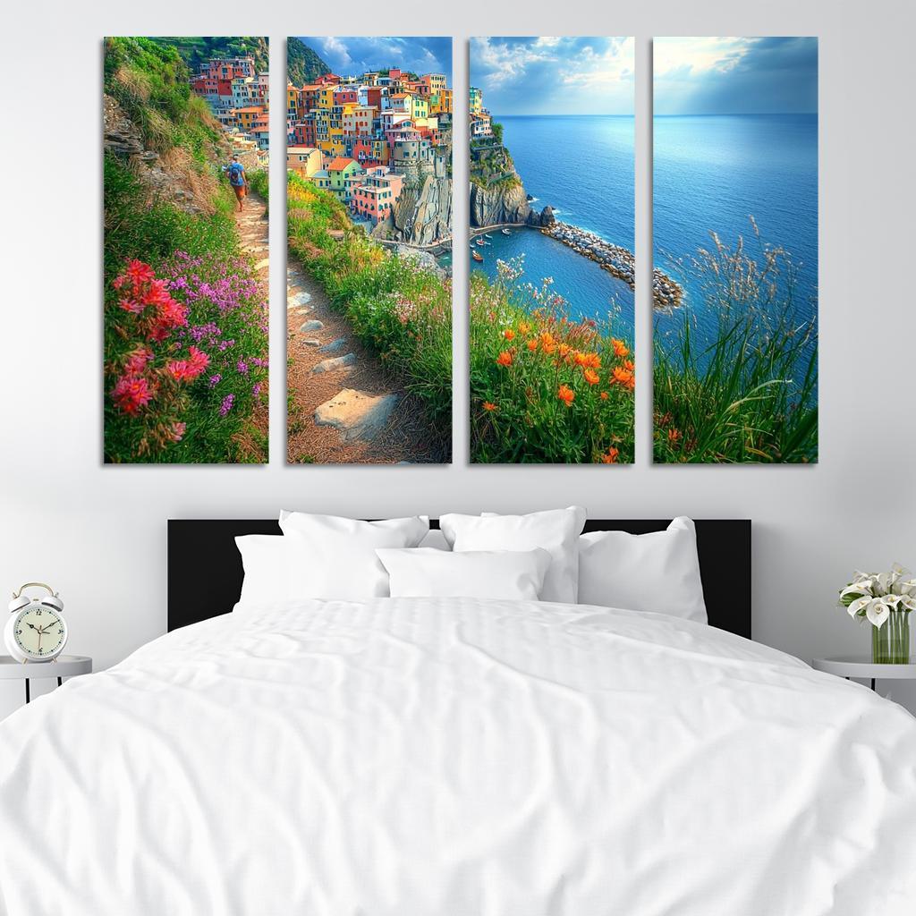 Hiking The Cinque Terre Trails Abstract Paintings Frame