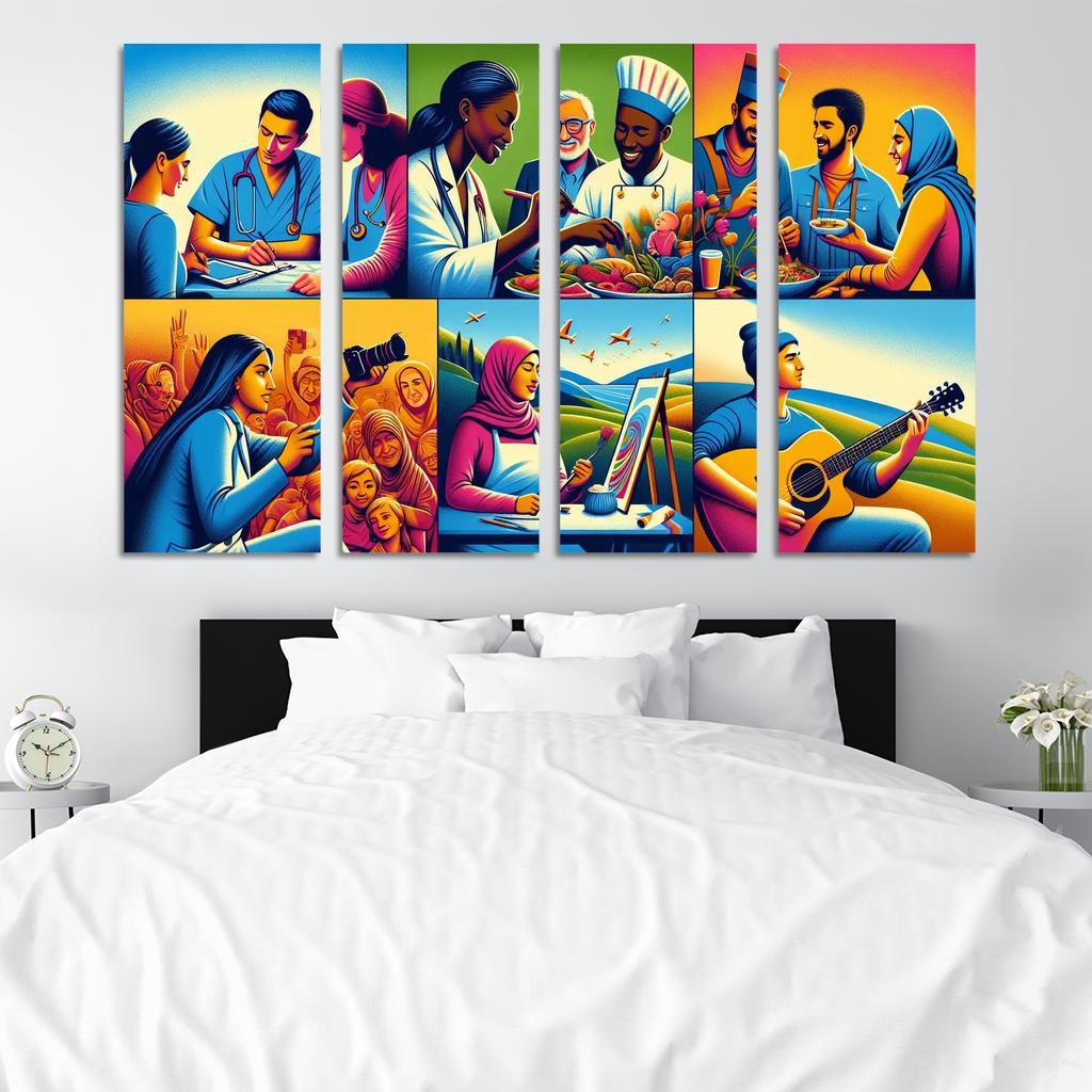 Voices Of Resilience Stories Of Refugee Empowerment Custom Paintings Frame