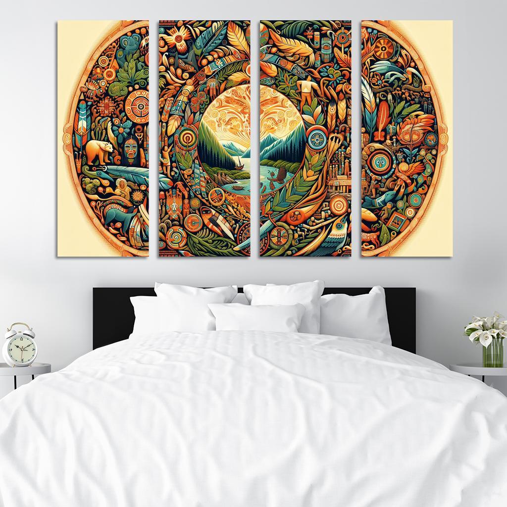 Cultural Tapestry Celebrating Indigenous Heritage Custom Paintings Frame