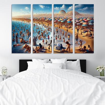 Sun-kissed Shore Custom Paintings Frame