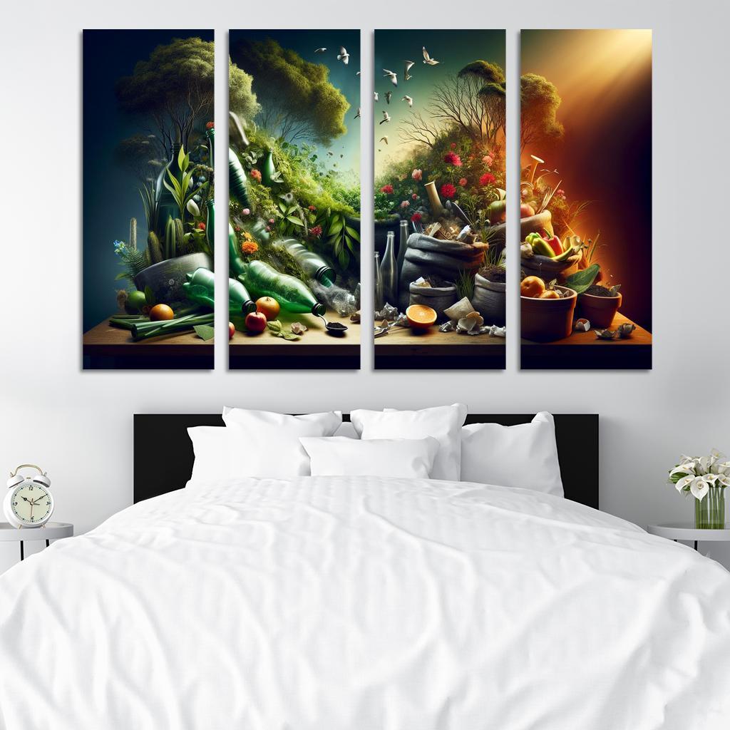 The Cycle Of Waste Towards Sustainable Living Custom Paintings Frame