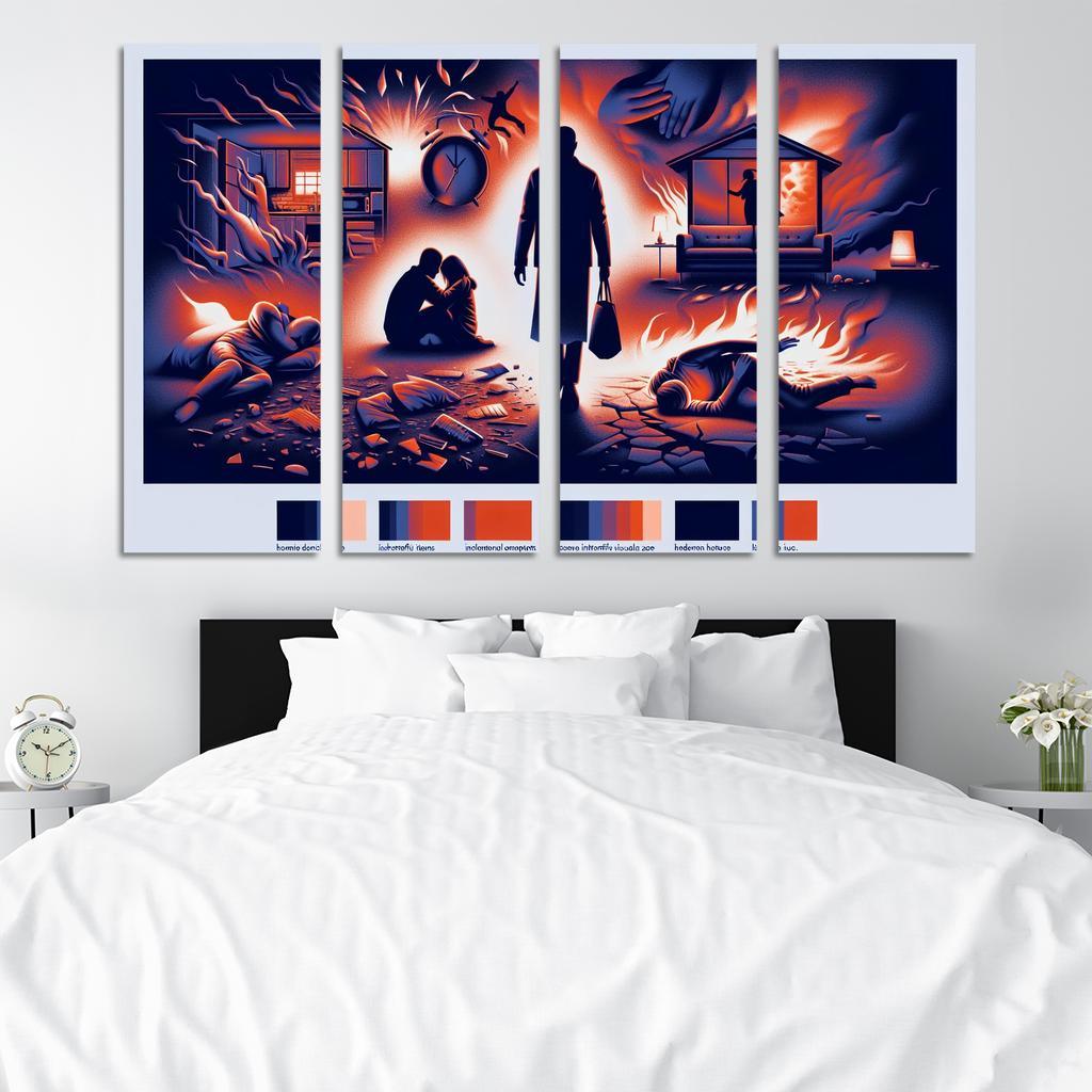 The Sound Of Silence Domestic Abuse Awareness Multi-panel Paintings