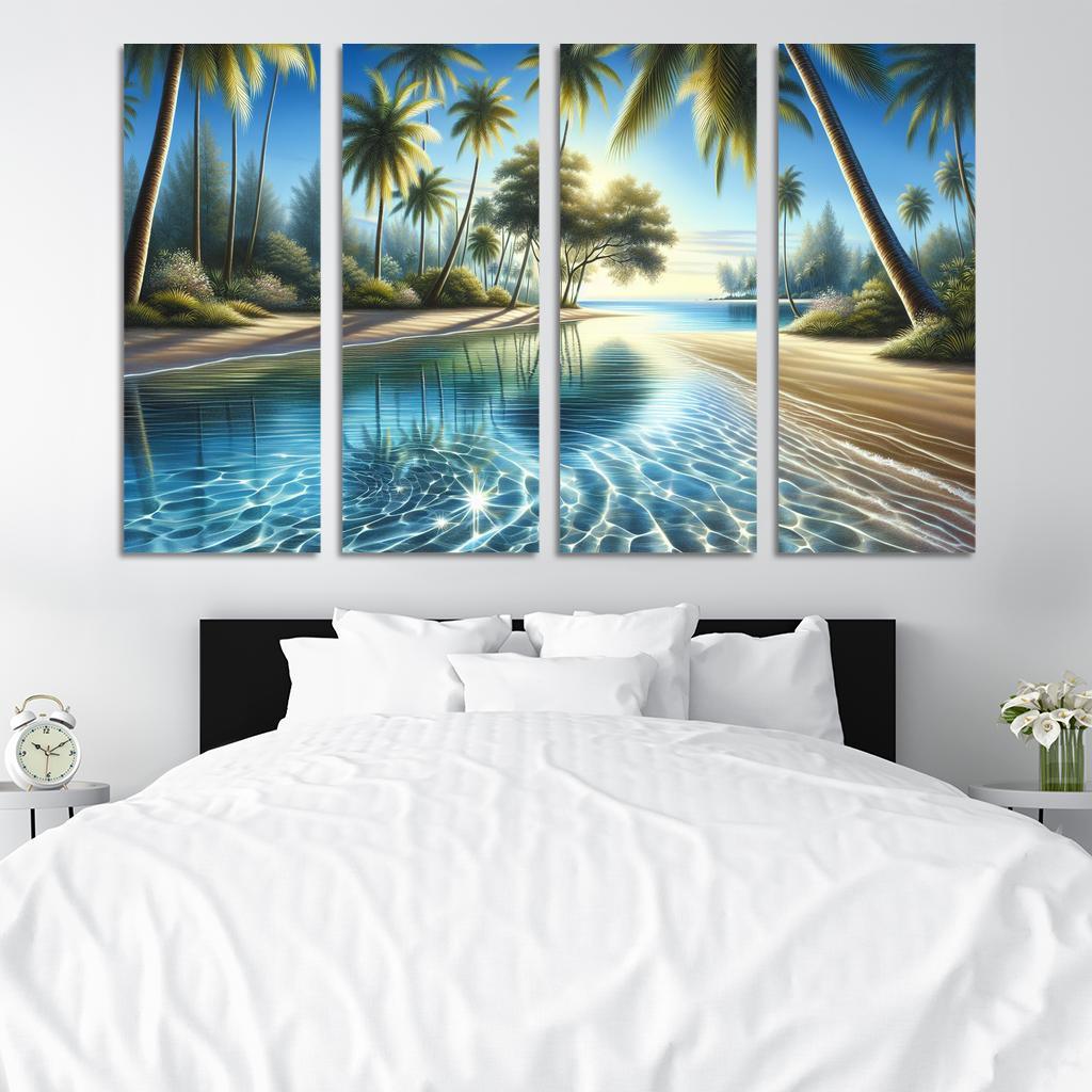 Crystal Lagoon Calm Waters And Relaxation Custom Paintings Frame