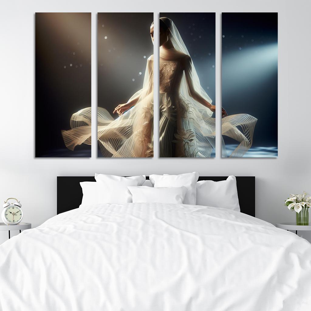 Translucent Layers Sheer Fashion Trends Multi-panel Paintings