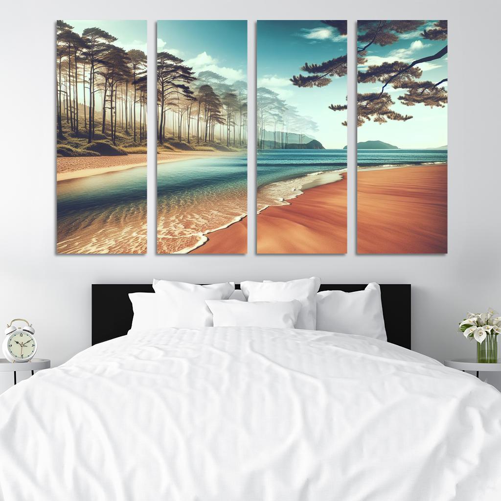 Whispering Pines Beach Nature's Symphony Custom Paintings Frame