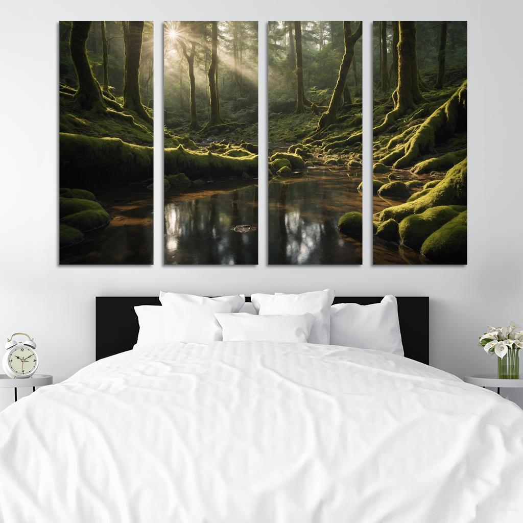 The Serenity Of Hidden Forest Glens Oil Paintings Frame