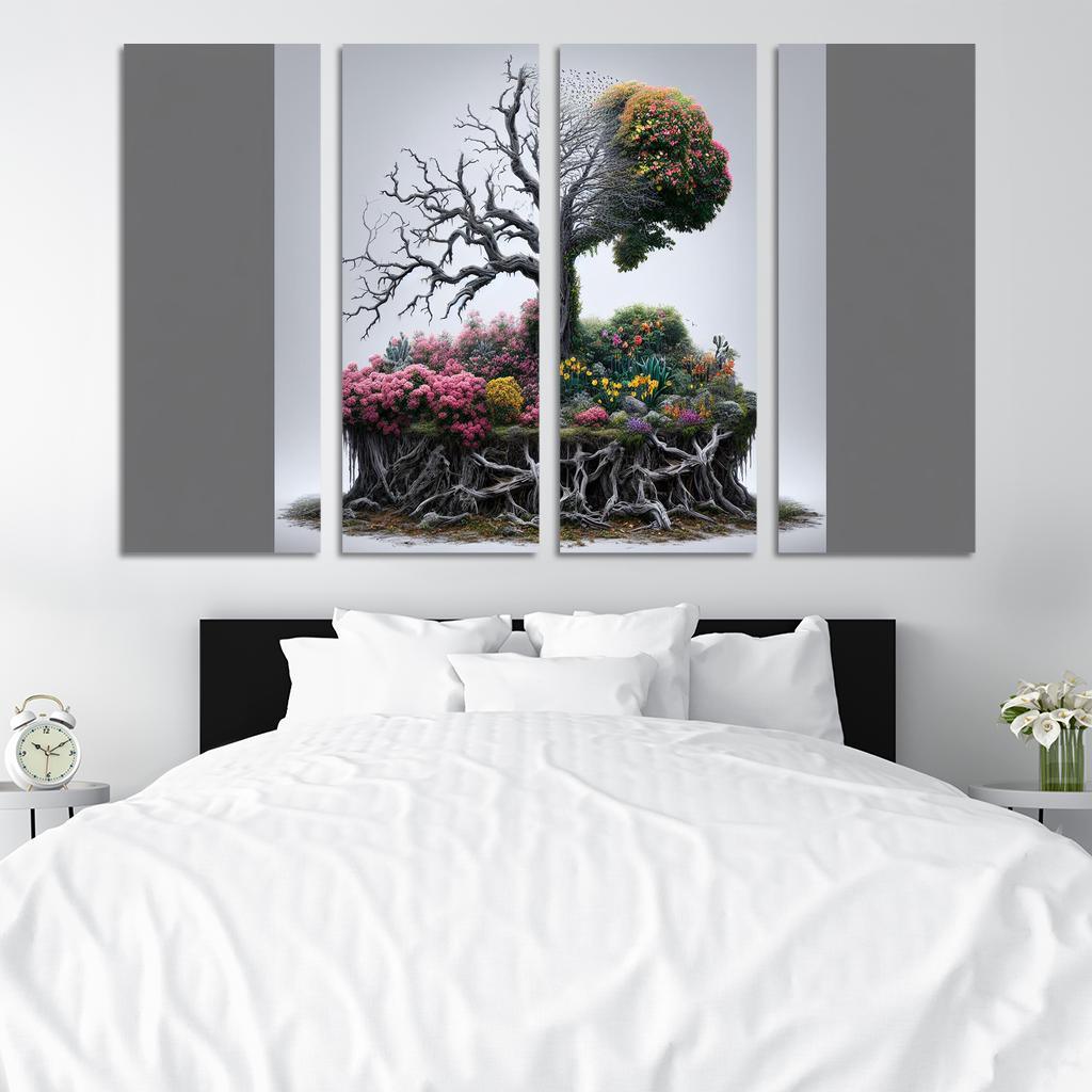 The Last Breath A Call for Climate Justice 4 Piece HD Modern Canvas Panels-Original Frame