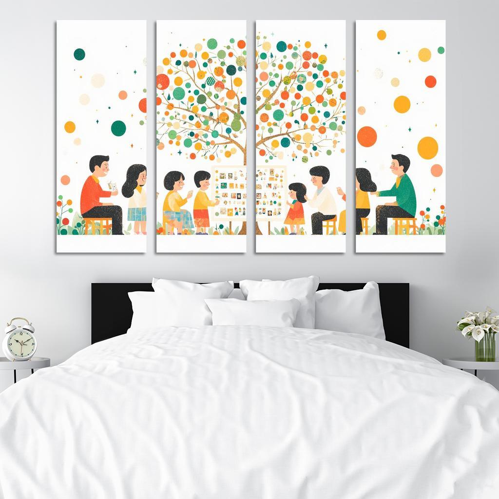 Roots Of Love A Mothers Family Tree Modern Paintings Frame
