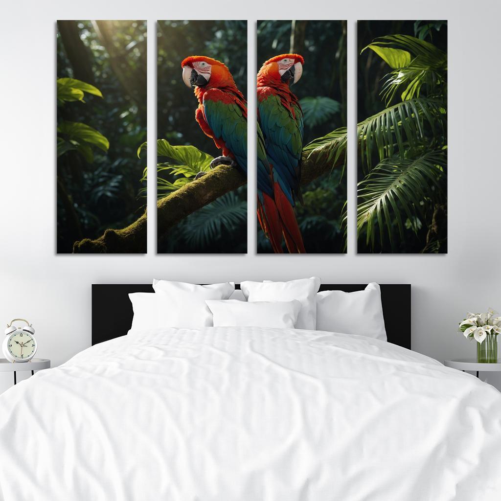 The Colorful Amazonian Macaw Jewel Of The Rainforest Canvas Paintings Frame