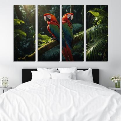 The Colorful Amazonian Macaw Jewel Of The Rainforest Canvas Paintings Frame