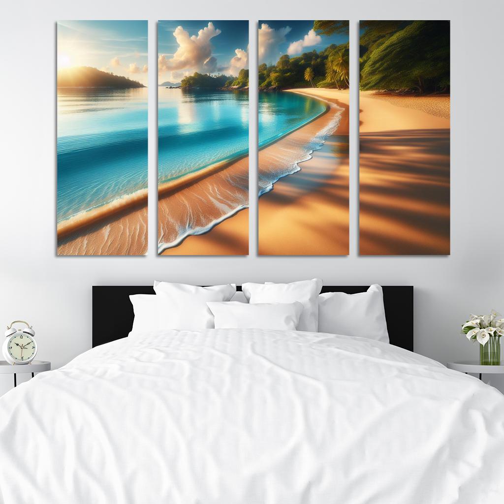 Coastal Serenity Beach Premium Artwork Frames