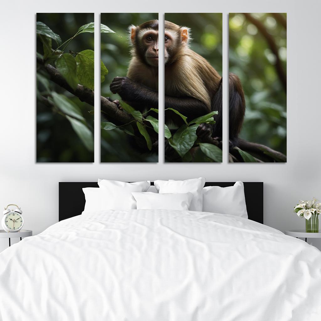 The Playful Capuchin Monkey Intelligent Trickster Premium Artwork Frames