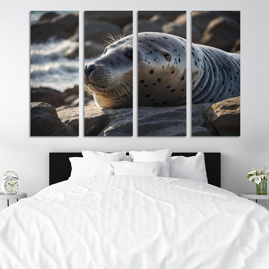 The Majestic Gray Seal Charismatic Resident Of The Coast Modern Paintings Frame