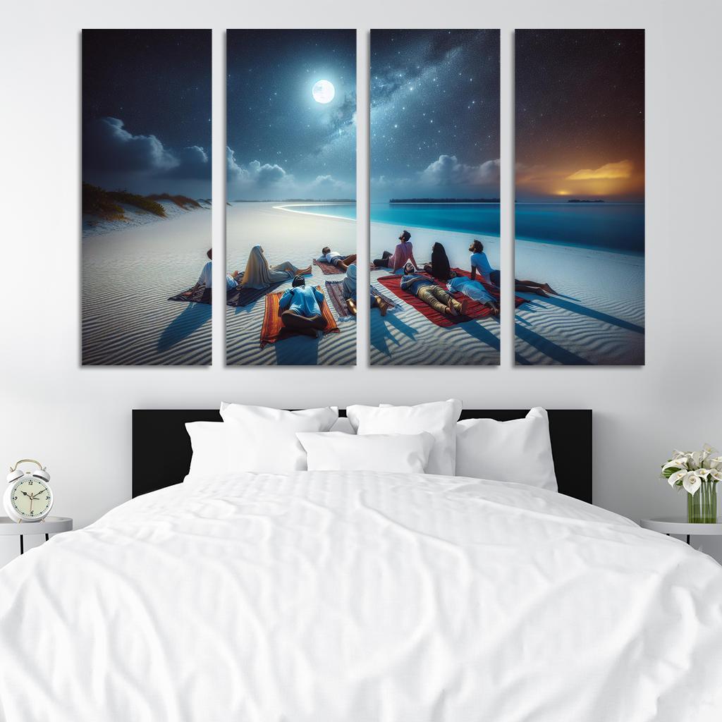 Starlight Shore Astronomy And Relaxation Modern Paintings Frame